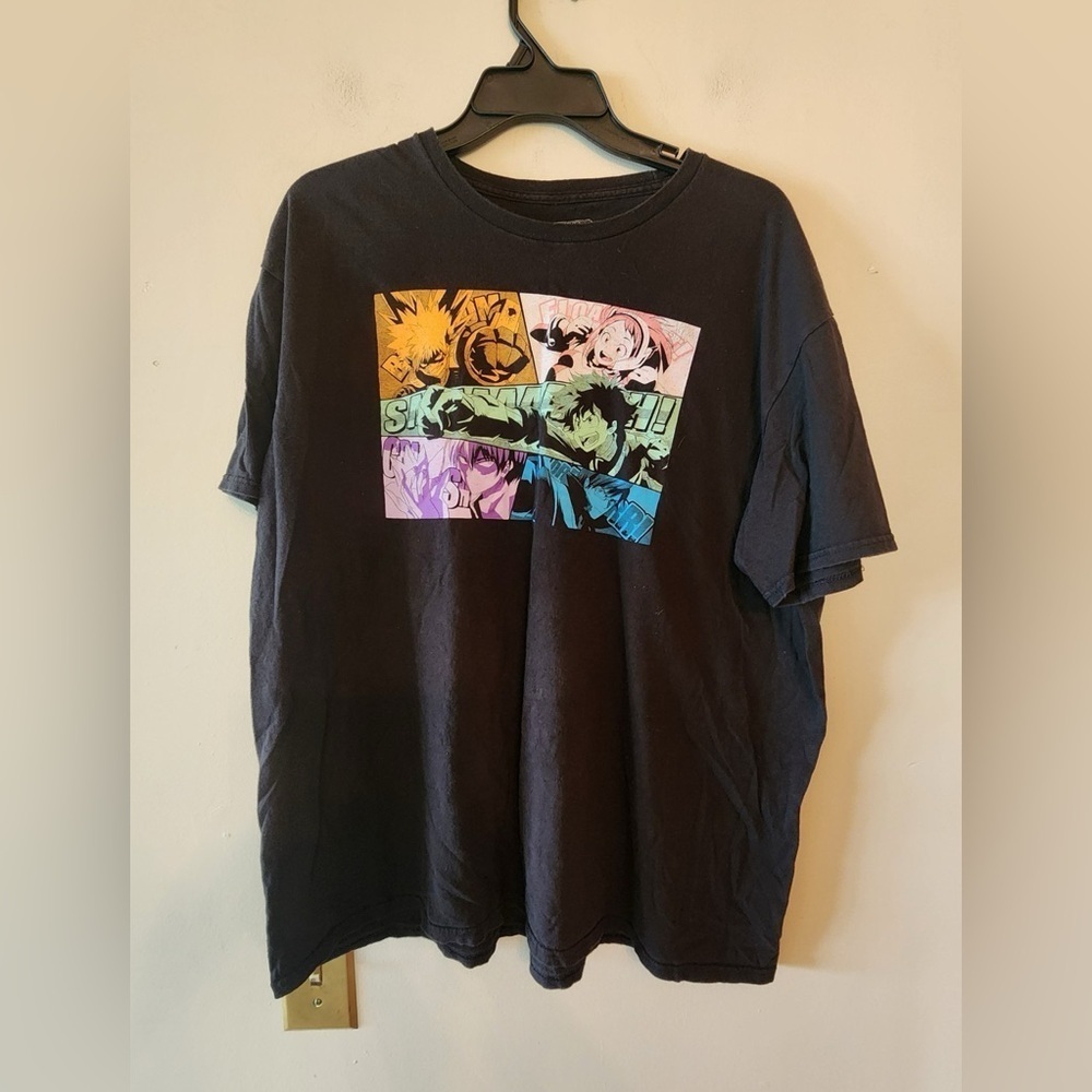 My Hero Academia Graphic Black T-Shirt Mens Size XL Funimation